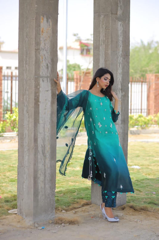 Teal Blue Ombre